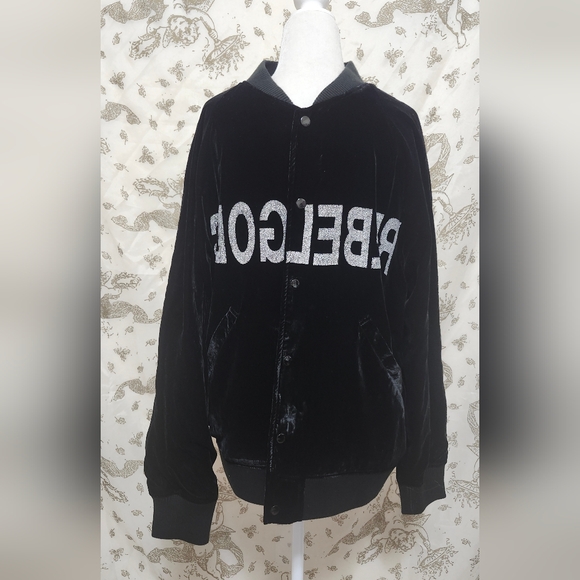 Undercover AW02 'Rebelgods' Velour Bomber Jacket - witches cell division Xl